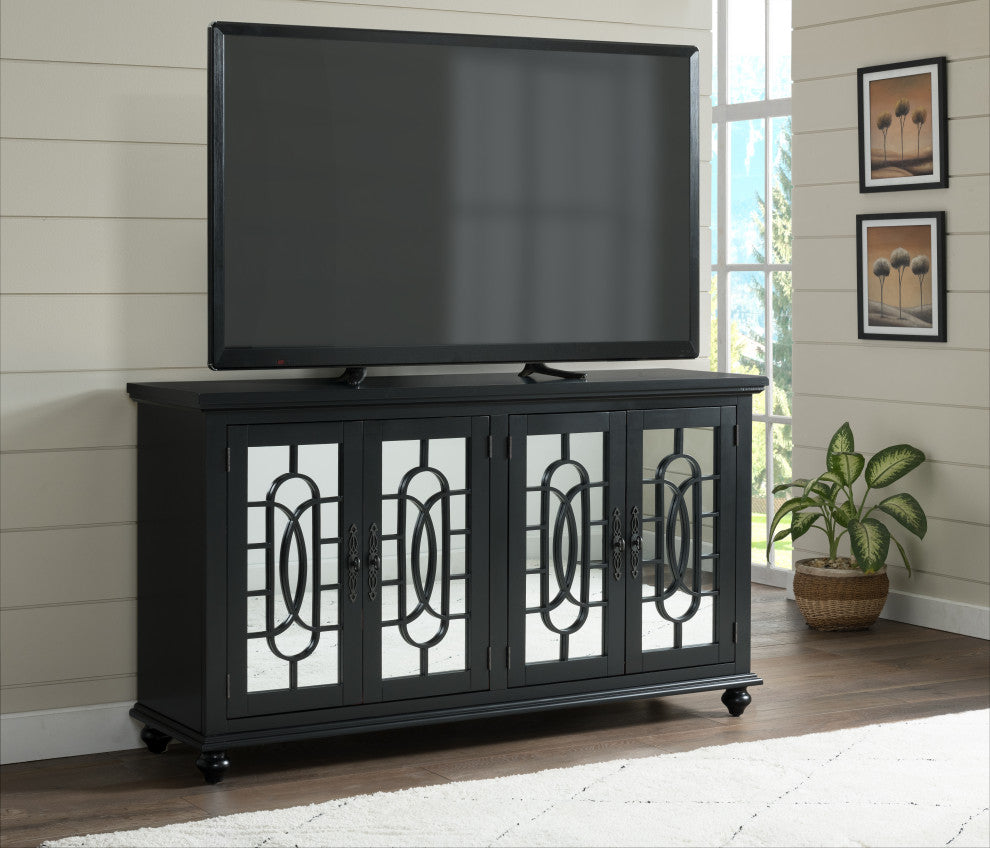 Orleans 63-Inch TV Stand, Antique Black
