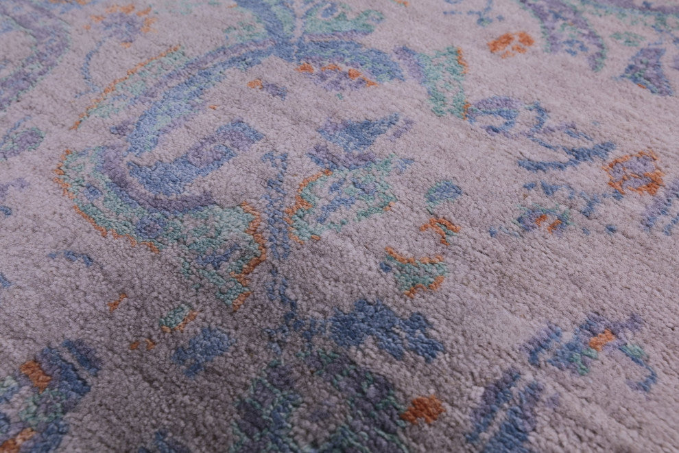 Wool and Silk Modern Handmade Rug 12' 0" X 15' 1" Q8858