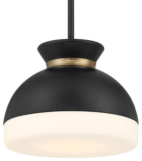 Crystorama Lighting Group GID-4005 Gidget 10"W Pendant - Matte Black / Vibrant