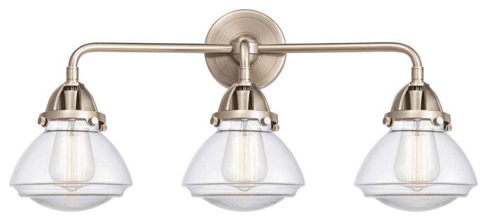 Innovations 288-3W-SN-G322 Olean 3 Light Vanity Light, Brushed Satin Nickel