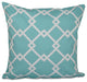 Geometric Decorative Pillow, Aqua, 18"x18"