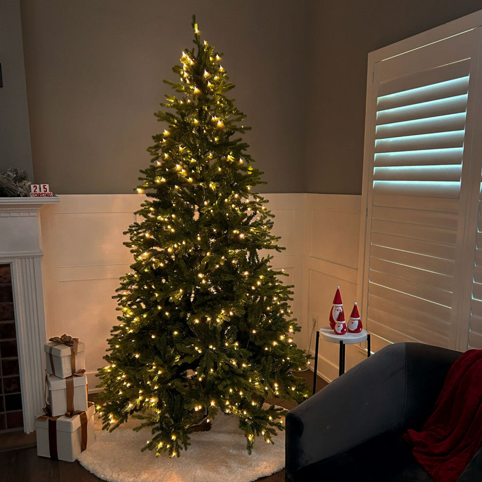 7.5-Ft. Oregon Pine Christmas Tree, Multi-Color LED String Lighting