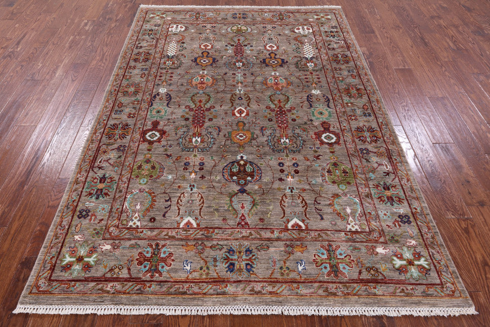 Persian Tabriz Hand Knotted Wool Rug 5' 10" X 8' 4" Q11301