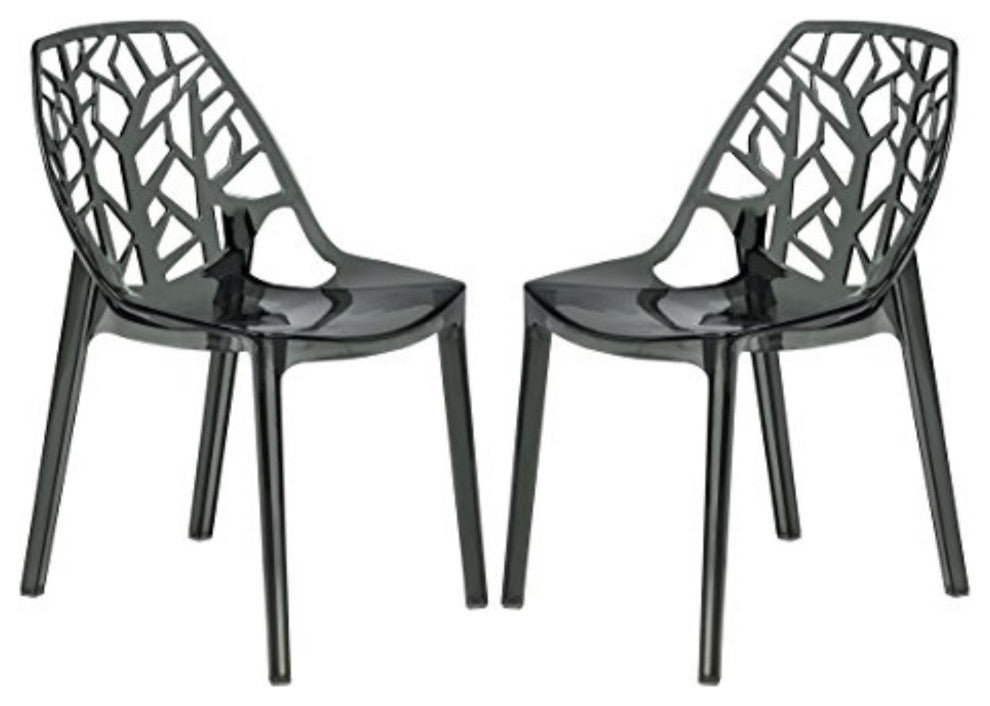 LeisureMod Modern Cornelia Dining Chair, Set of 2