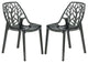 LeisureMod Modern Cornelia Dining Chair, Set of 2