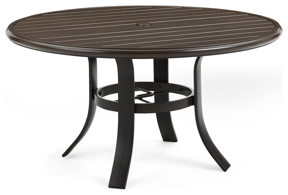Slat Top 42" Round Chat Table, Java