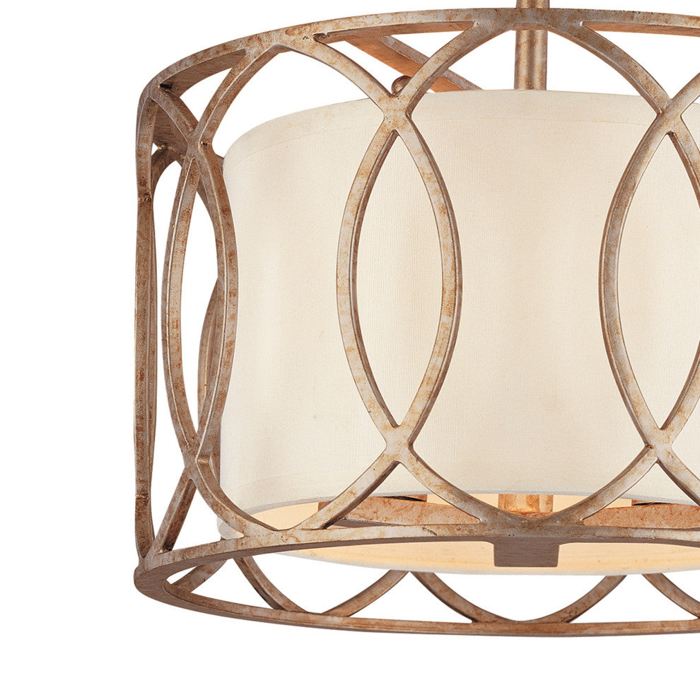 Sausalito, Semi Flush, Silver Gold