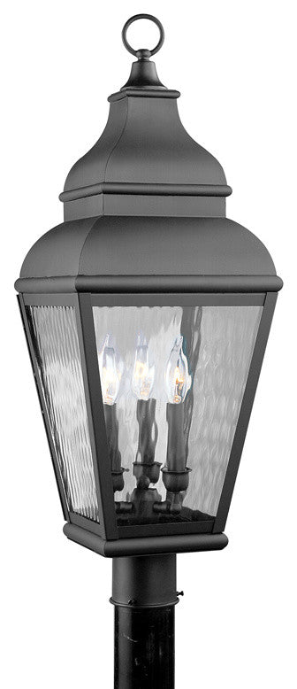 Livex Lighting 3 Light Black Outdoor Post Lantern - 2606-04