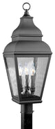 Livex Lighting 3 Light Black Outdoor Post Lantern - 2606-04