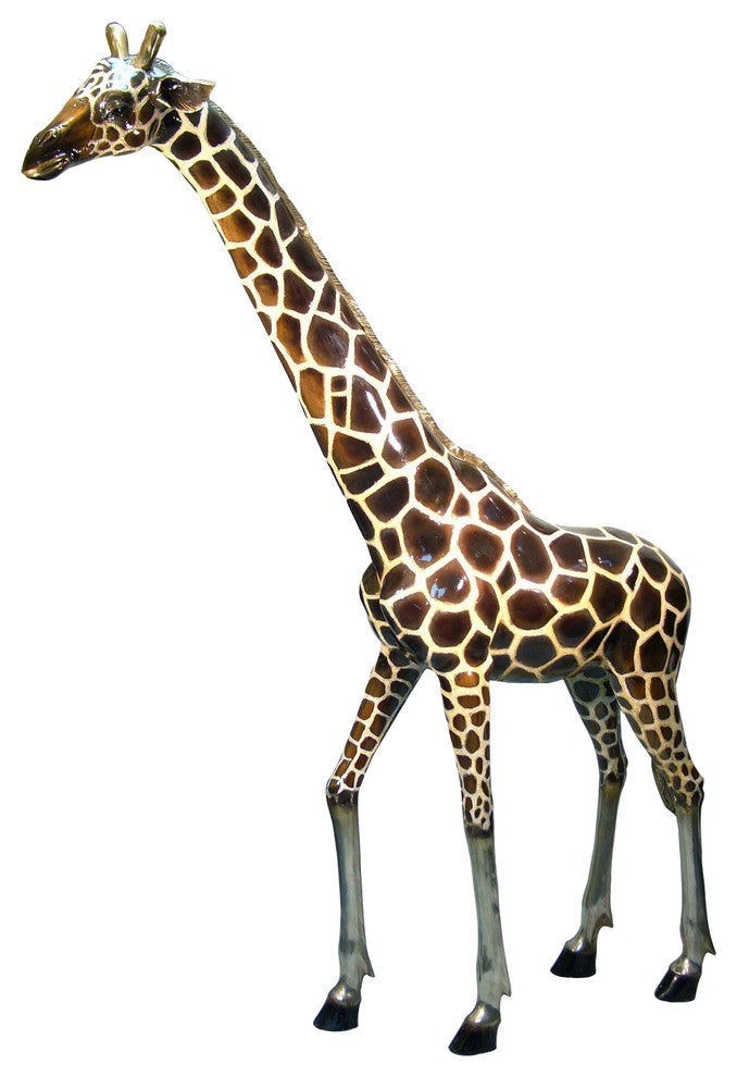 89" Giraffe  Bronze Sculpture, Special Patina Finish