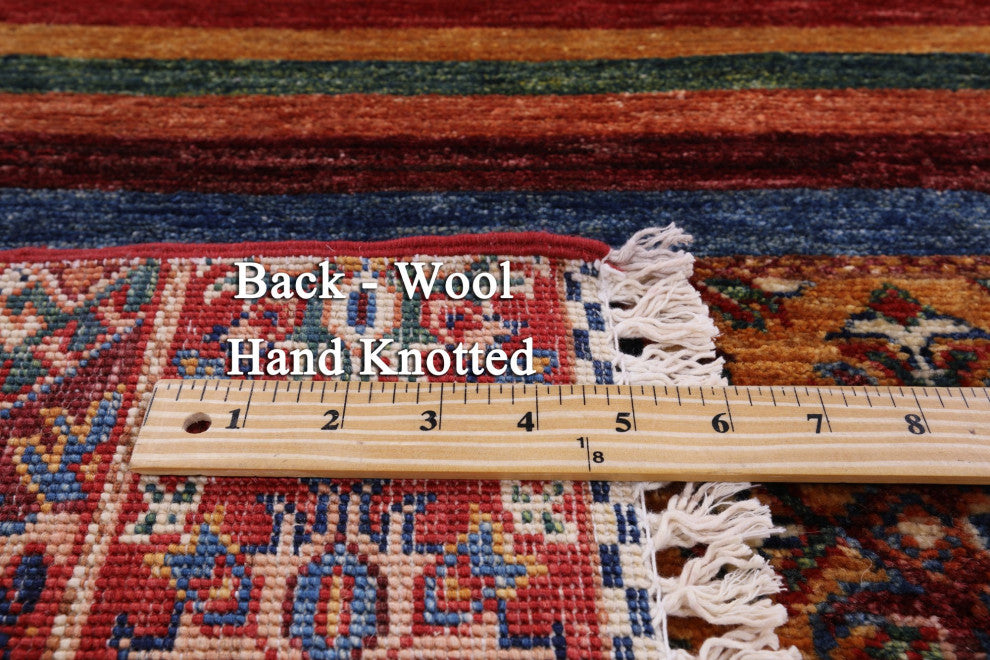 5' 6" X 7' 11" Super Kazak Khorjin Hand Knotted Rug Q10455