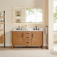 Velora Bathroom Vanity, Mango Brown, 60", With Mirror