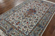Wool and Silk Authentic Persian Hand Knotted Signed Isfahan Area Rug, 5'x8'
