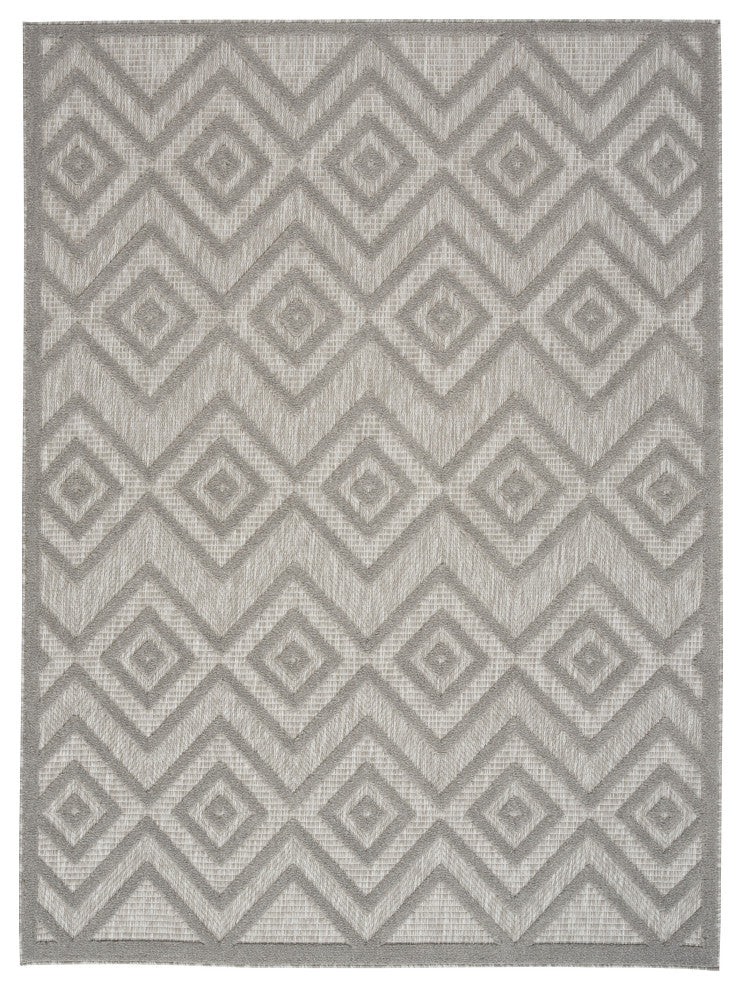 Nourison Versatile 2' x 4' Silver Grey Modern Area Rug
