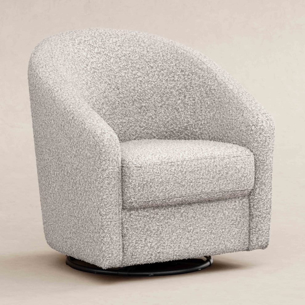 Madison Swivel Glider, Black White Boucle