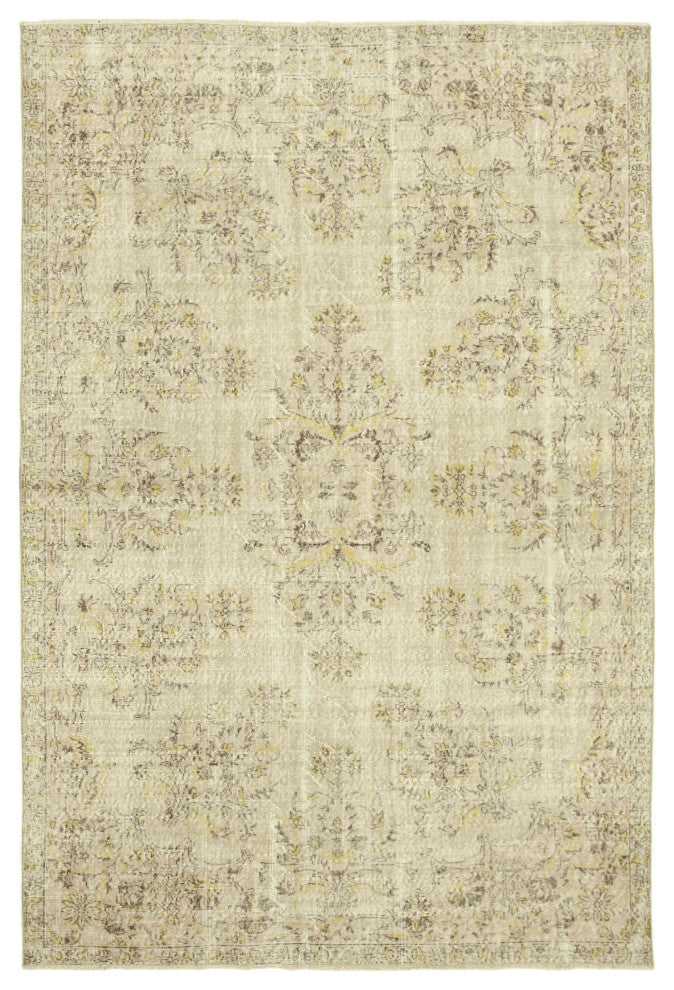 Rug N Carpet - Handmade Oriental 6' 9" x 10' 3" Unique Vintage Rug