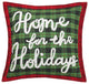 Home For The Holidays Chenille Embroidered Pillow