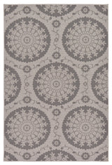 Unique Loom Yellow Medallion Outdoor 6' Square Rug