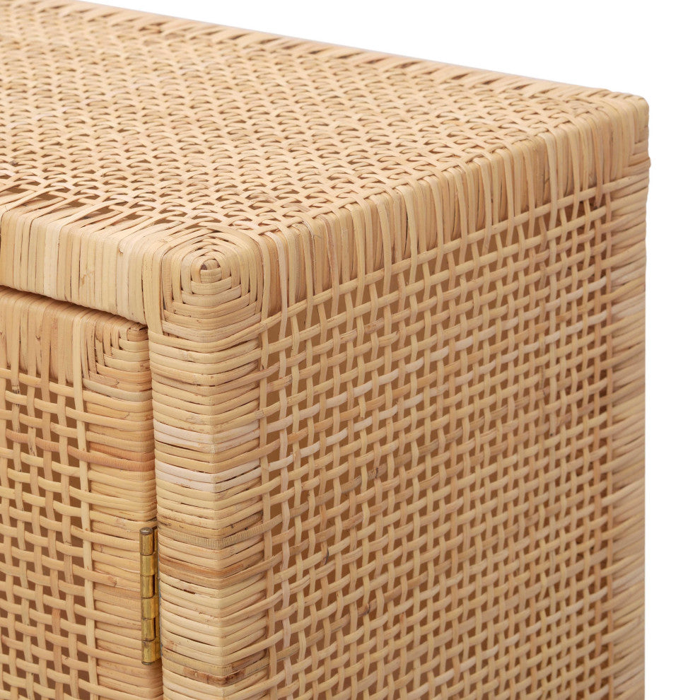 Amara Woven Rattan Wall Cabinet, Natural
