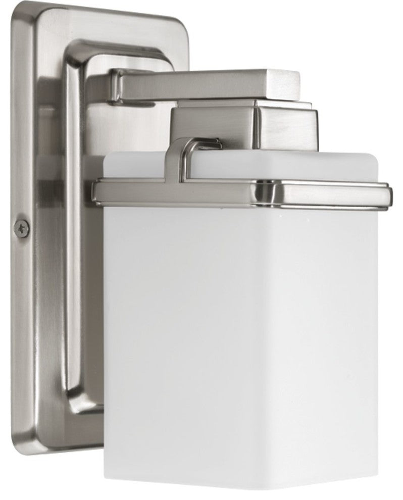 Progress Lighting P2193-09 Metric 1-Light Bath, Brushed Nickel, Brushed Nickel