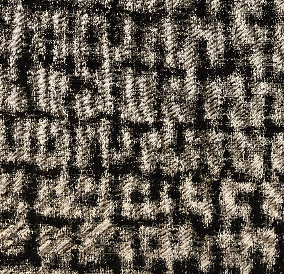 Modish Millie Luxury Throw Pillow in Black and Beige Tones, 12"x25"