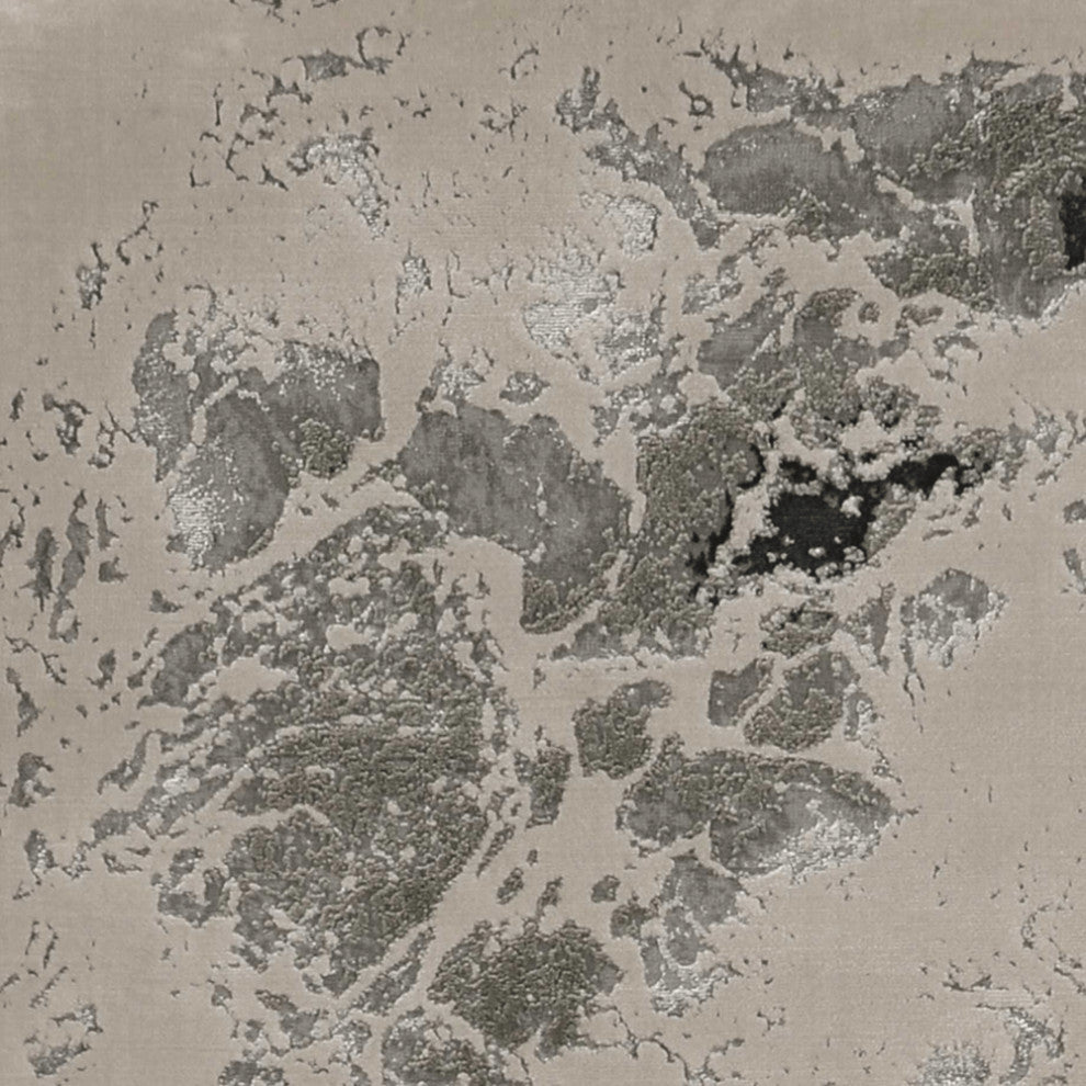 3' X 5' Silver Abstract Area Rug