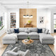 Commix Down Filled Overstuffed 6-Piece Sectional Sofa, Light Gray