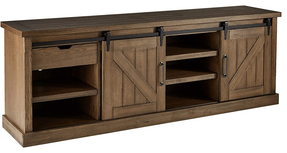Avondale 80" TV Console Barn Door Entertainment