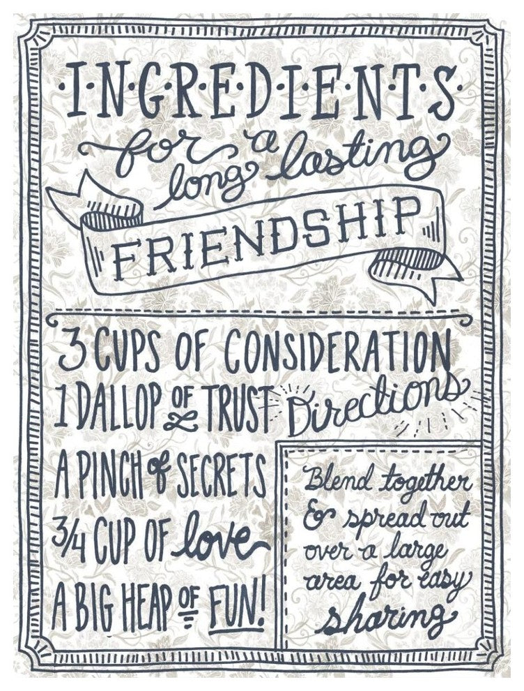 "Ingredients For Life Ditzy Floral IV Neutral" Print by Mary Urban, 38"x50"