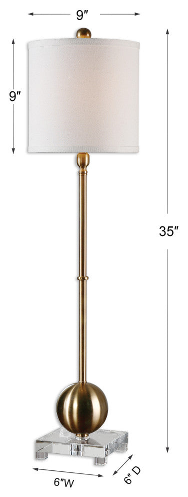 Uttermost Laton Buffet Lamp, Brushed Brass