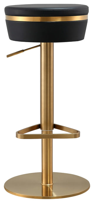 Astro Black and Gold Adjustable Stool