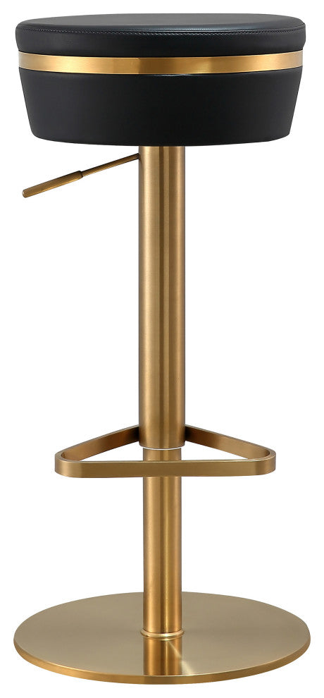 Astro Black and Gold Adjustable Stool