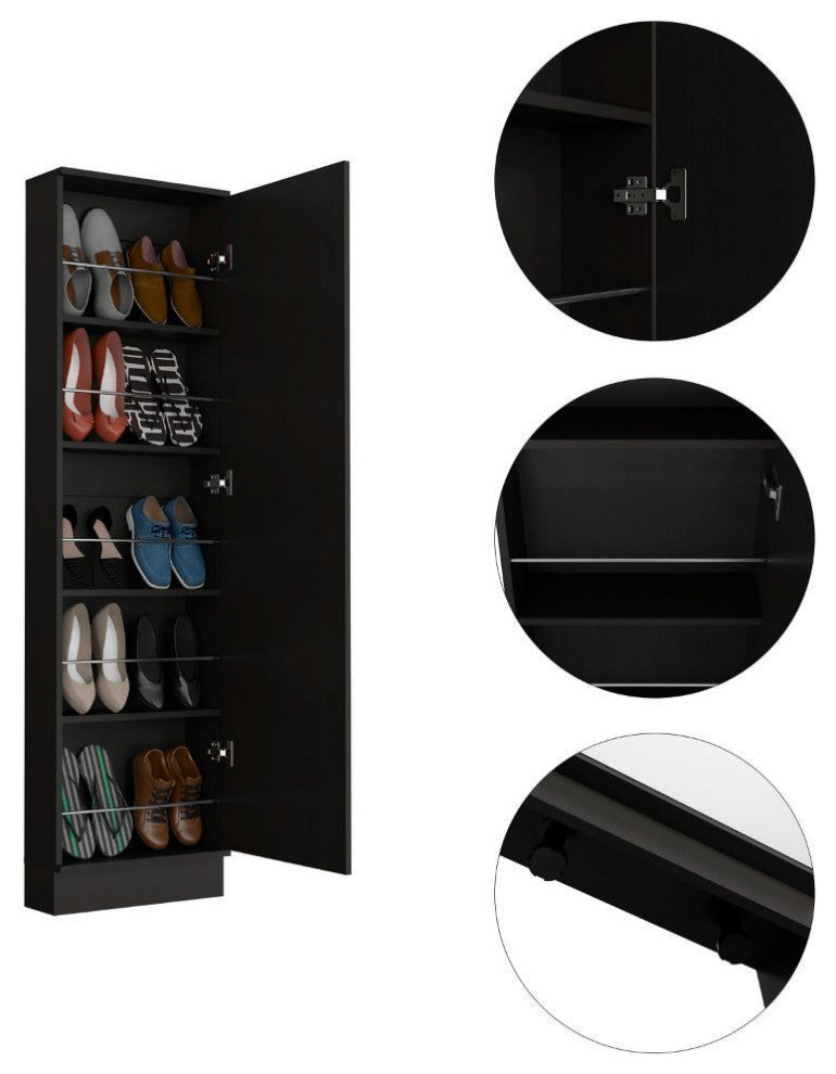 Charlotte Xl Shoe Rack, Black