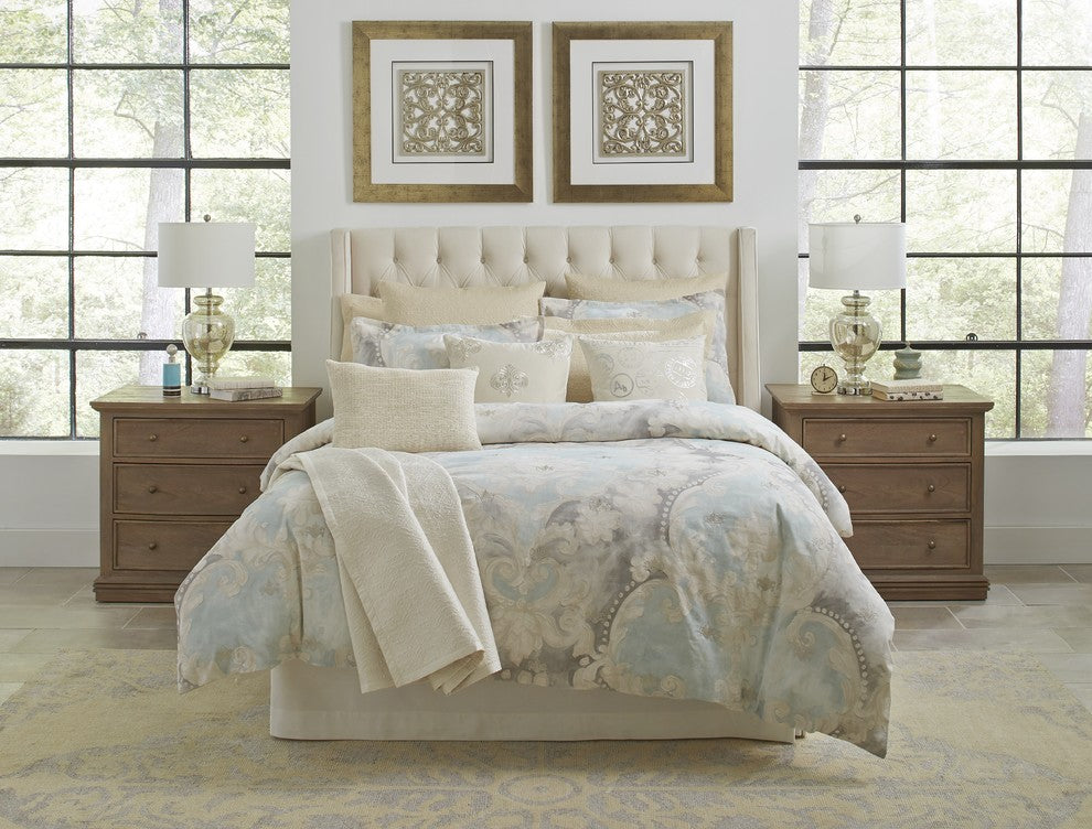 Riviera Embroidered Print Collection, Queen, Comforter