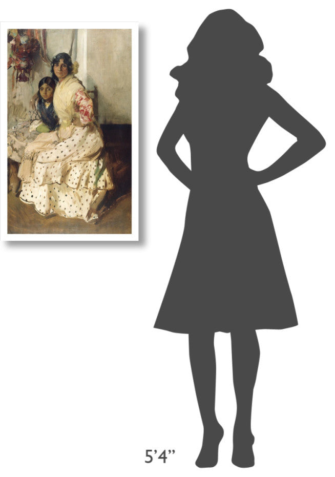 "Pepilla the Gypsy and Her Daughter" Print by Joaquin Sorolla y Bastida, 20"x32"