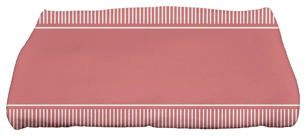 Dashing Stripe, Stripe Print Bath Towel, Coral