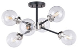 Vaxcel, Orbit Sputnik 6-Light Semi-Flush Mount Ceiling Light, Oil Rubbed Bronze