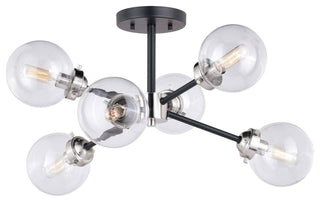 Vaxcel, Orbit Sputnik 6-Light Semi-Flush Mount Ceiling Light, Oil Rubbed Bronze