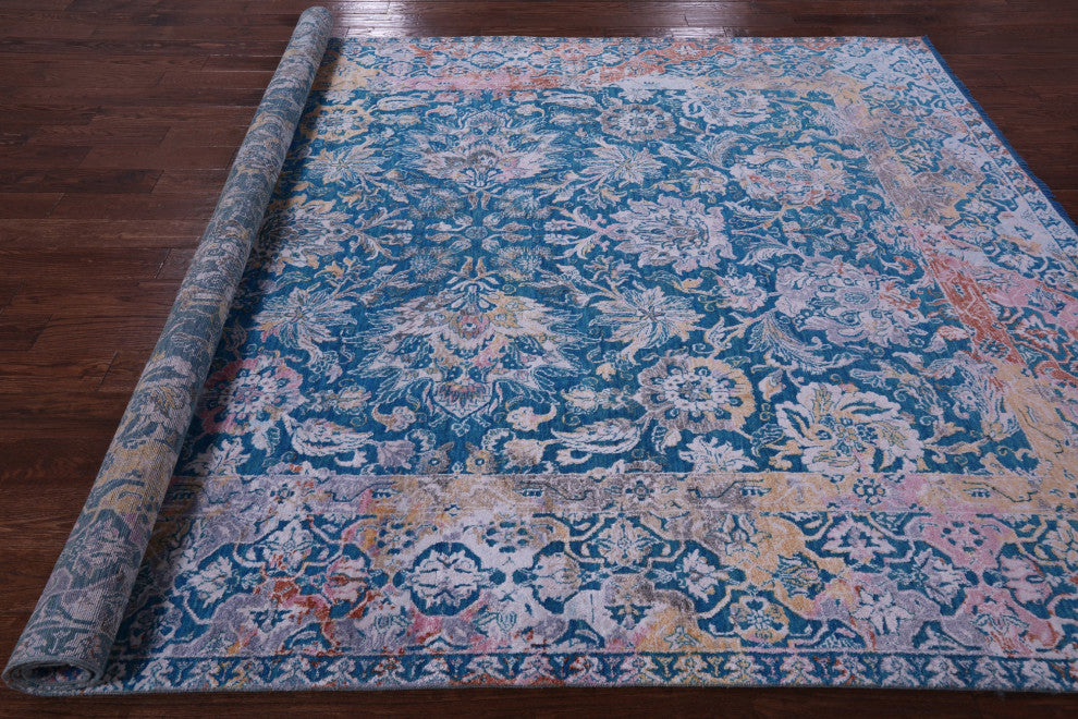 Persian Hand Knotted Wool & Silk Rug 8' 0" X 10' 1" - Q14898