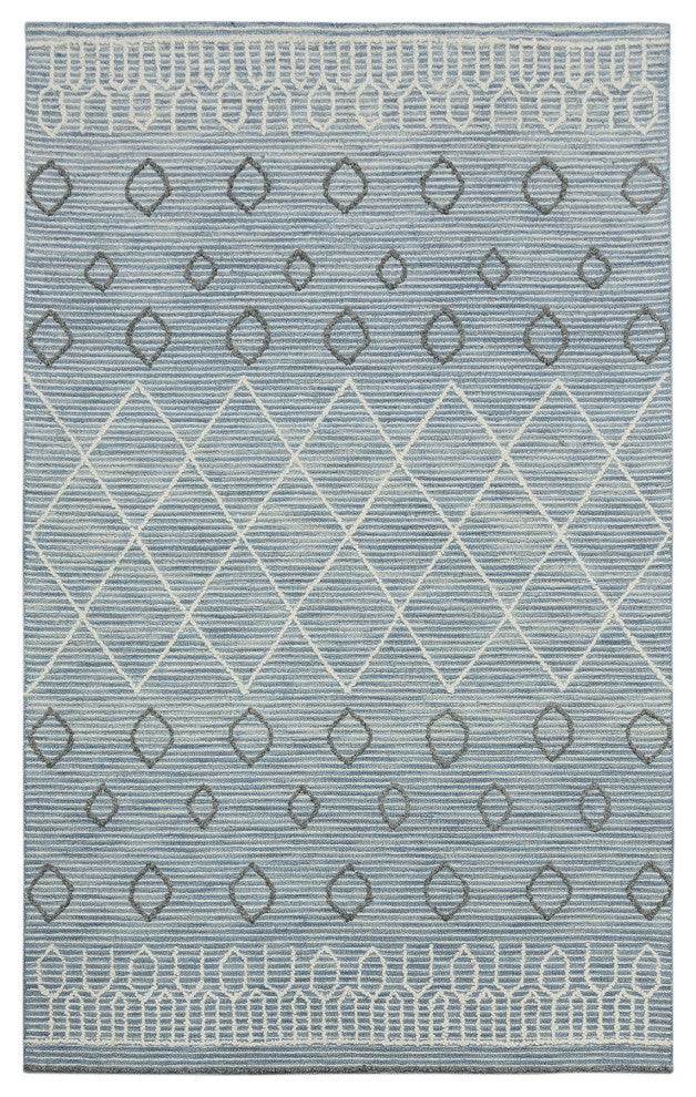 Berlin Lanmore Area Rug, Blue, 9'' x 13'', Geometric
