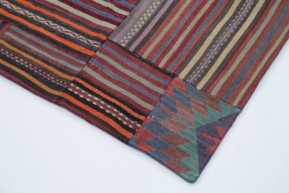 Rug N Carpet - Handmade Turkish 6' 8'' x 9' 11'' Vintage Patchwork Kilim Rug