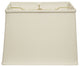 18" White Throwback Rectangle Linen Lampshade