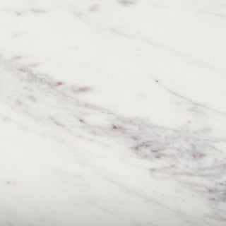 Amika White Marble Top Black Metal Base Kitchen Island