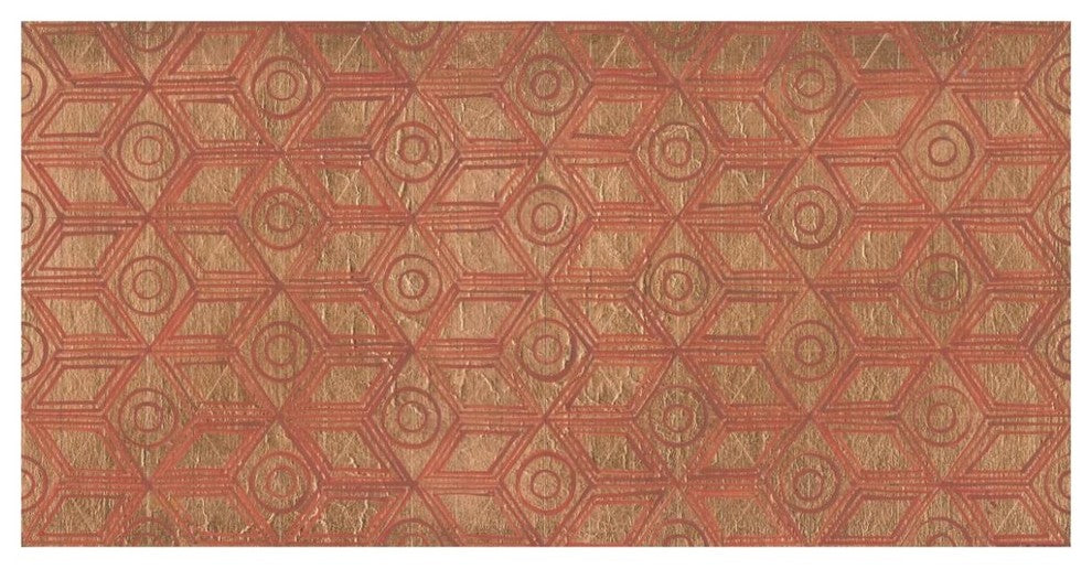 "Copper Pattern I" Digital Paper Print by Kathrine Lovell, 74"x38"
