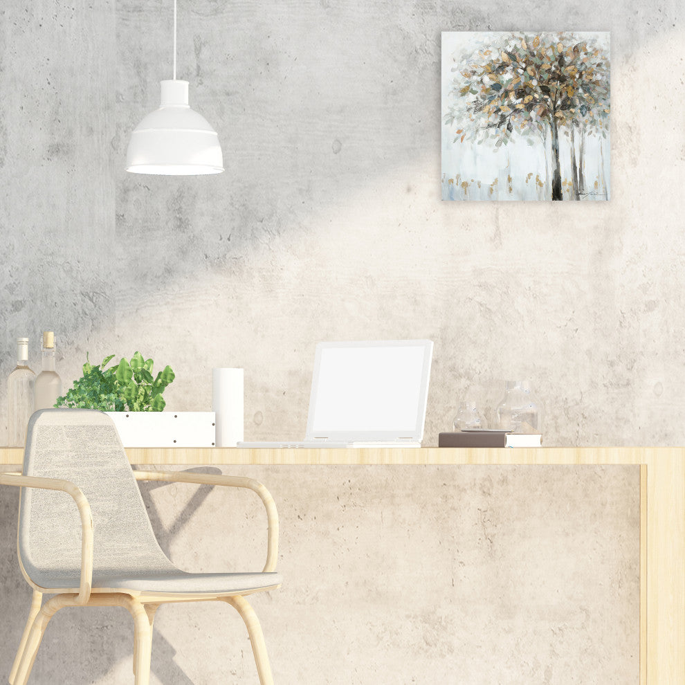 Abstract gold tree - Oil Painting Print on Wrapped Canvas, canvas wall decor, 20