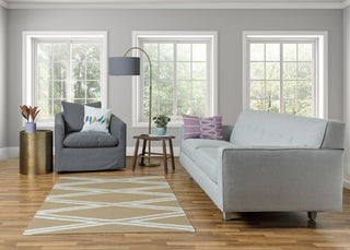 Diamond Soft Chenille Area Rug, Taupe, 4'x6'