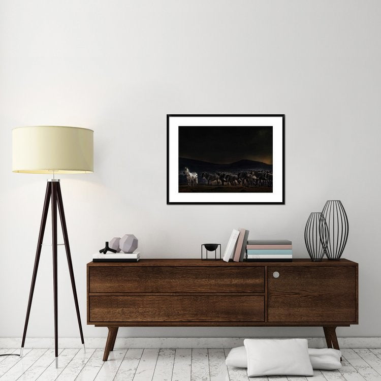 "An Evening In Kenya" Framed Digital Print by Piet Flour, 38"x29"