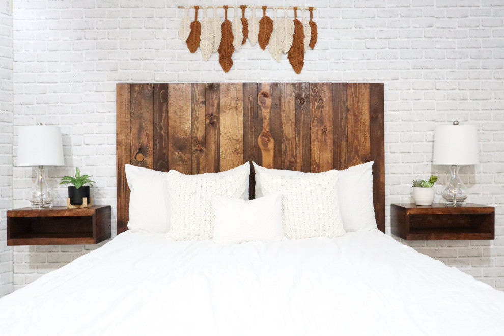 Handcrafted Headboard, Leaner Style, Foxy Brown, Twin