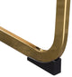 Vogue 2 Dining Chairs With Gold Metal Base, Black Velvet