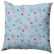 Bunnies and Eggs Easter Decorative Throw Pillow, After Rain Blue, 20x20"